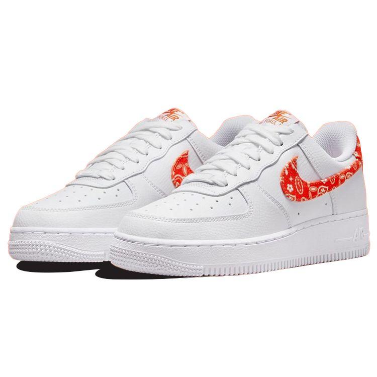 Nike Женские кроссовки Air Force 1 07 Rush Orange Paisley белые DJ9942-102