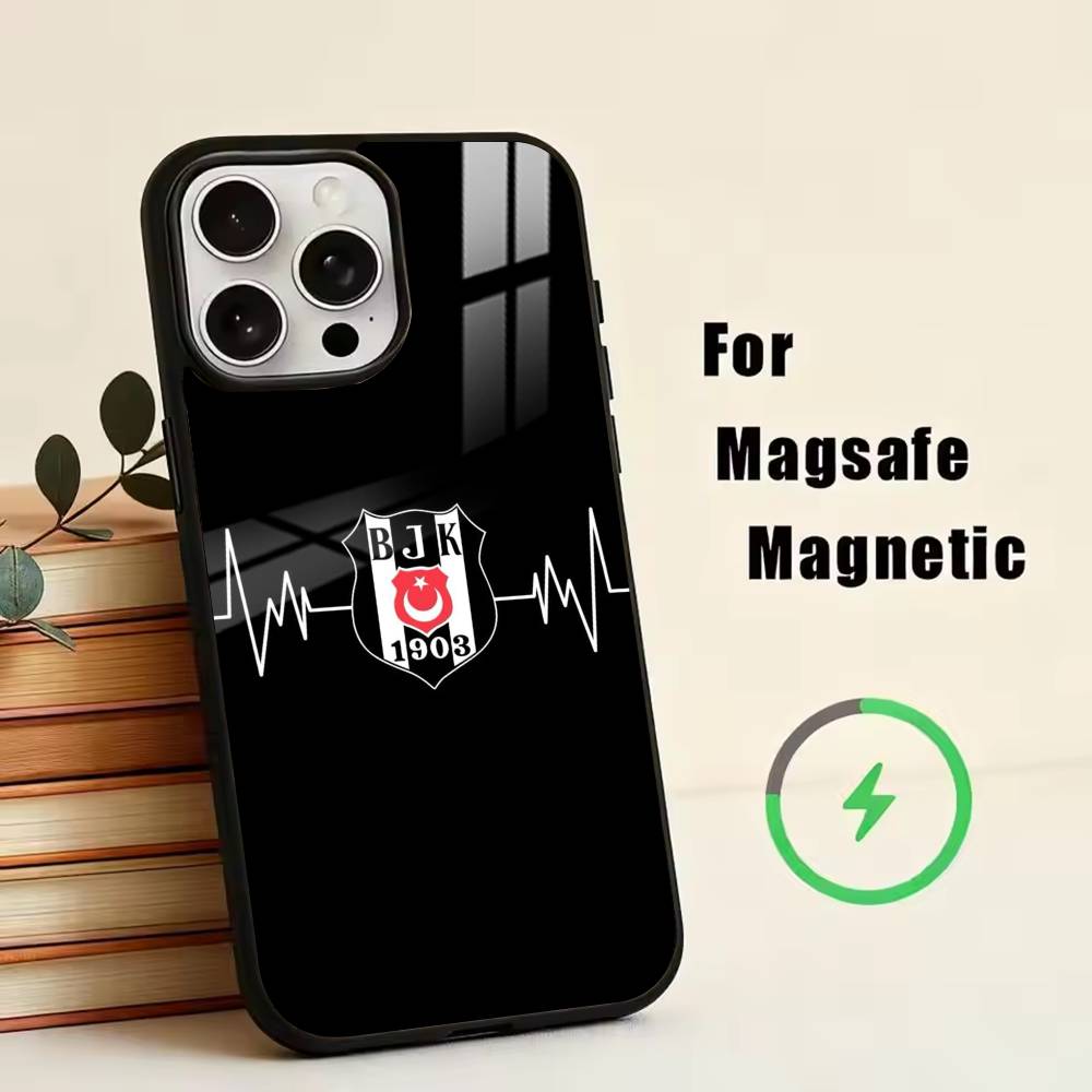 Модный Чехол для Телефона Besiktas BJK-1903 Для iPhone17,16,15,14,13,12,11 Plus,Pro Магнитный Для Magsafe Беспроводной Зарядки