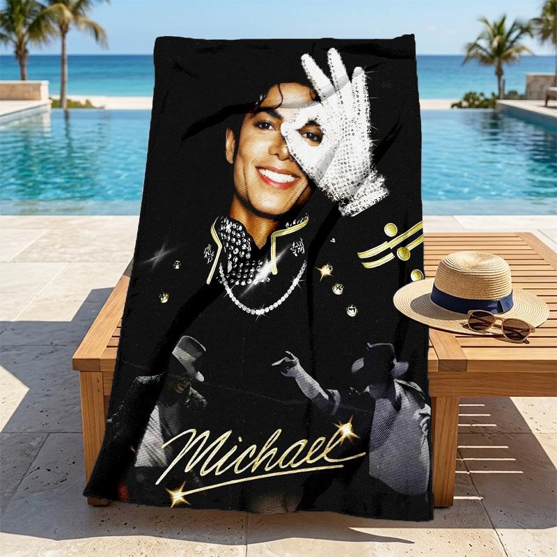 Michael Jackson Stilīgs Digitālās Drukas Pludmales Dvieļu Ātri Žūstošs Absorbējošs Segas Pludmalei, Baseinam, Trenažieru Zālei, Ceļojumiem