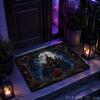 Halloween Witch Pumpkin Moon Door Mat Non-Slip Entry Rug Party Floor Carpet Home Decor