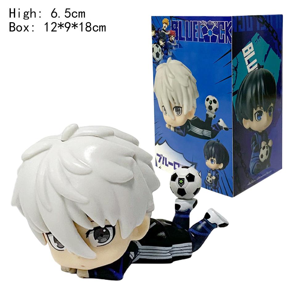 10 см Фигурка аниме Blue Lock Gk Наги Сейширо Исаги Йоичи Q-версия Каваи Милая сидящая поза Модель Статуэтка Ребенок Украшение для рабочего стола