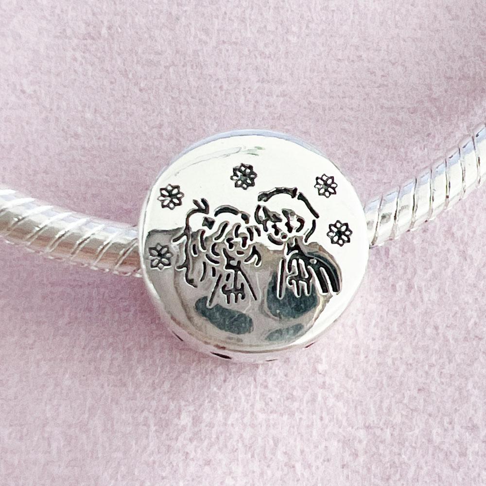 S925 Посеребренная коллекция «Любовь ко Дню матери», очаровательные бусины для мамы, подходят S925, оригинальные браслеты, ювелирные изделия «сделай сам», подарки на день рождения