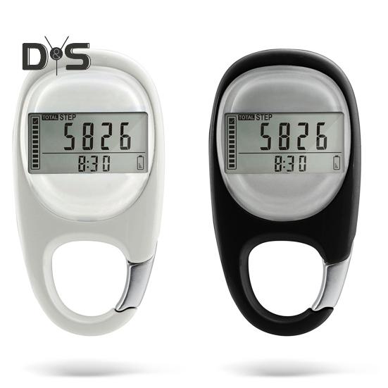 3D счетчик шагов, простой шагомер для ходьбы с карабином, точный зажим, трекер шагов для мужчин, женщин, детей, пожилых людей