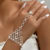 Diamond Bracelet, Ring Integrated Chain, Latin Dance Hand Back Chain, Trendy Girl Mixed and Matched Bracelet.