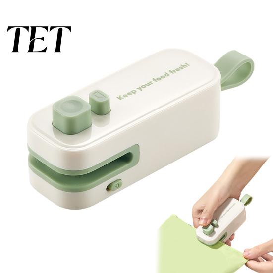 Snack Bag Closer 2 in 1 Mini Sealer with Cutter, Compact Handheld Lightweight Travel Magnetic Back, Moisture-proof Heat Seal Machine for Kitchen