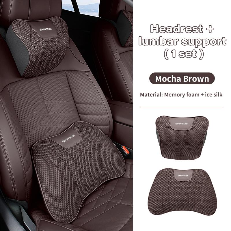 TTVF7 Car Seat Headrest Waist Pillow Cushion Lumbar Support Mat For KIA Sportage Rio Ceed Niro Soul Stonic Proceed Sorento