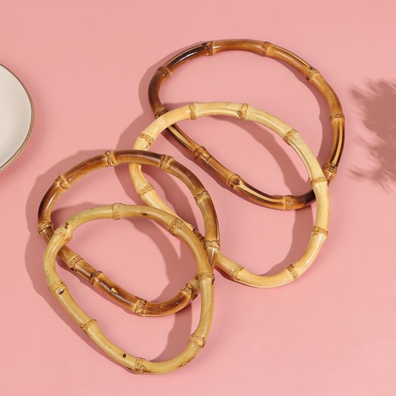 Vintage Bamboo Bag Wooden Handles Replacement Diy Accessories For Women Handbags