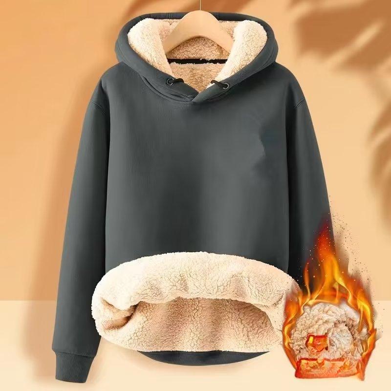 Свитер с капюшоном мужской Plus Velvet толстый теплый свободный студенческий мужской пуловер с капюшоном куртка из овечьего флиса