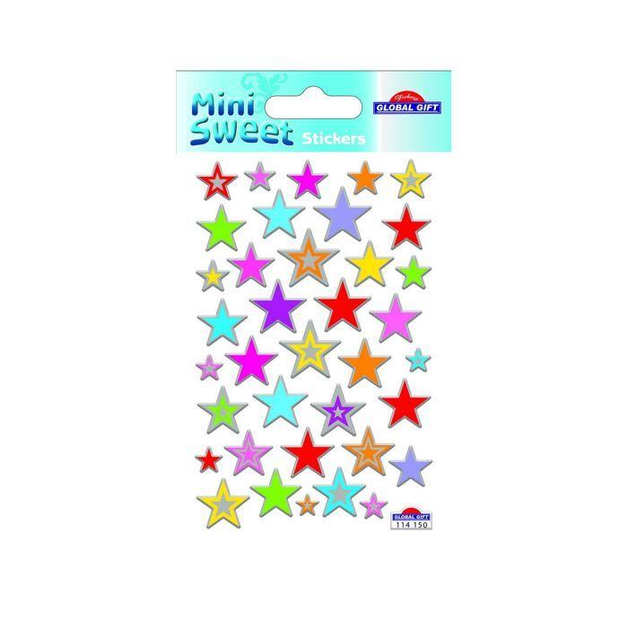 Autocollants - Étoiles multicolores - Holographique - Époxy