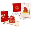 Blessing 3D New Year Gift Card Hot Stamping Wishes Card  New Year Gifts