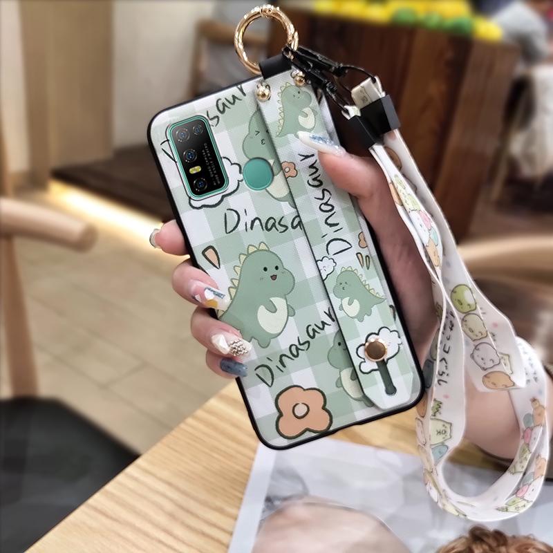 Anti-knock Lanyard Phone Case For Doogee N30 Cartoon Protective Fashion Design Soft Case Phone Holder Shockproof Ring
