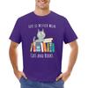 Life Is Better With Cats and Books T-shirt boys whites oversizeds men clothing