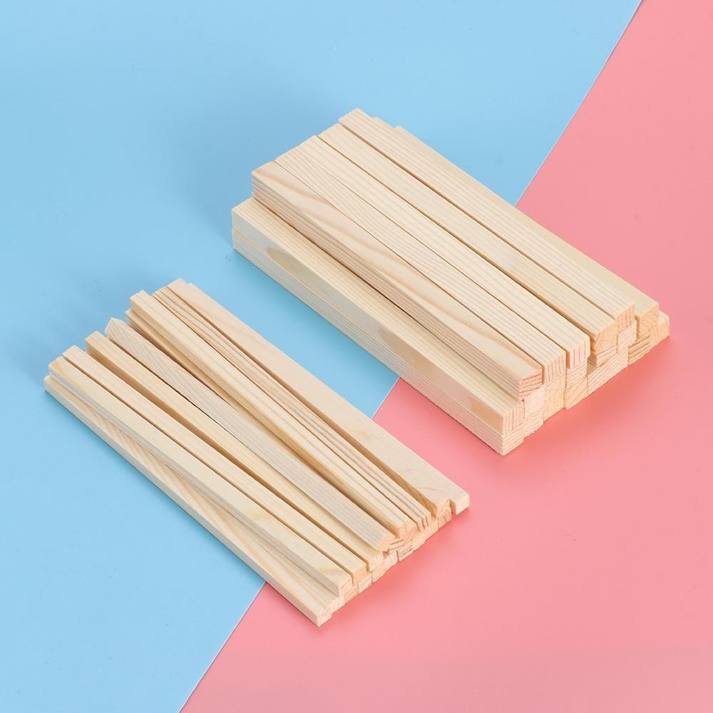 Children Building Model Counting Stick Educational Toys Square Wooden Rods Wooden Diy Craft