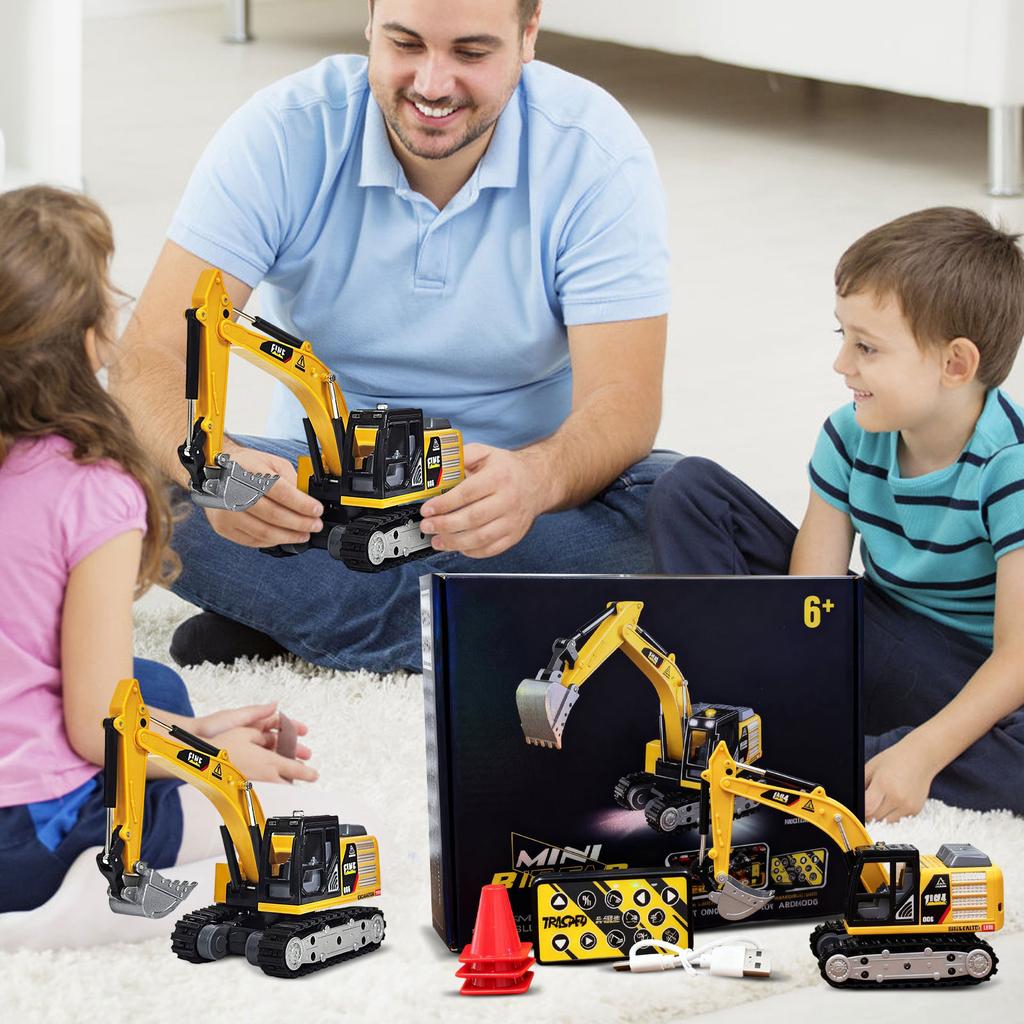 Electric Remote Control Excavator Simulation Alloy Engineering Vehicle Toy