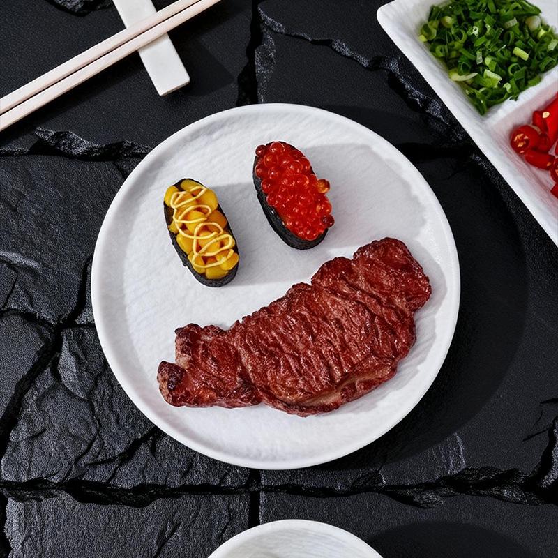 Набор из миски для риса и блюдца для соуса в стиле меламиновой керамики