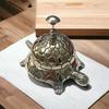 Silver Nickel Finish Ornate Hotel Counter Bell Tortoise Design Office Calling Bell School Desk Bell Desk Bell for Gift
