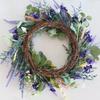Artificial Flower Wreath Spring Festival Wreath Artificial Flower Wreath for Front Door Hallway Garden Farmhouses