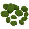 12 Pcs Artificial Moss Stones Moss Ball Small Middle Big Moss Rock Green Moss Balls Decorative