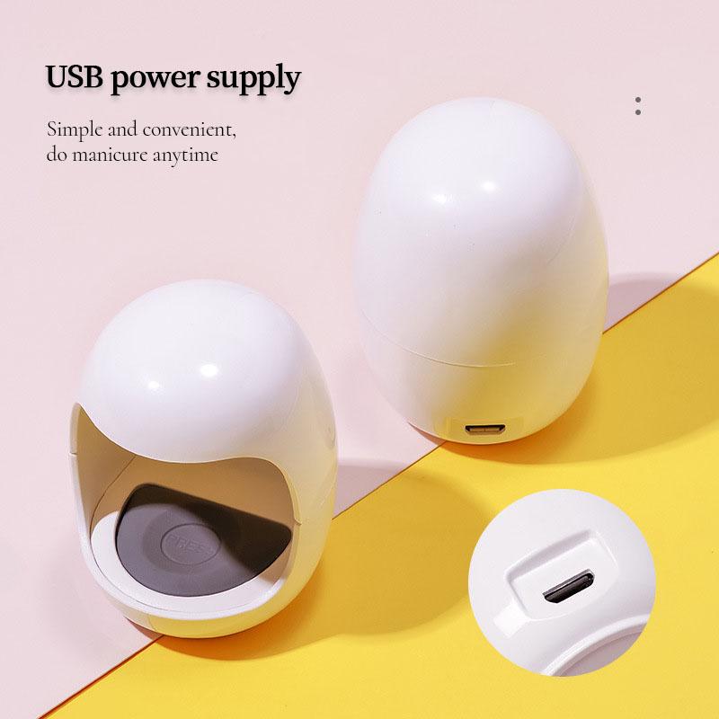 6W Nail Dryer Lamp USB UV LED MINI Pink Egg Cat Designs Timing Nail Light Fast Dry Curing Nail Manicure Machine For Gel