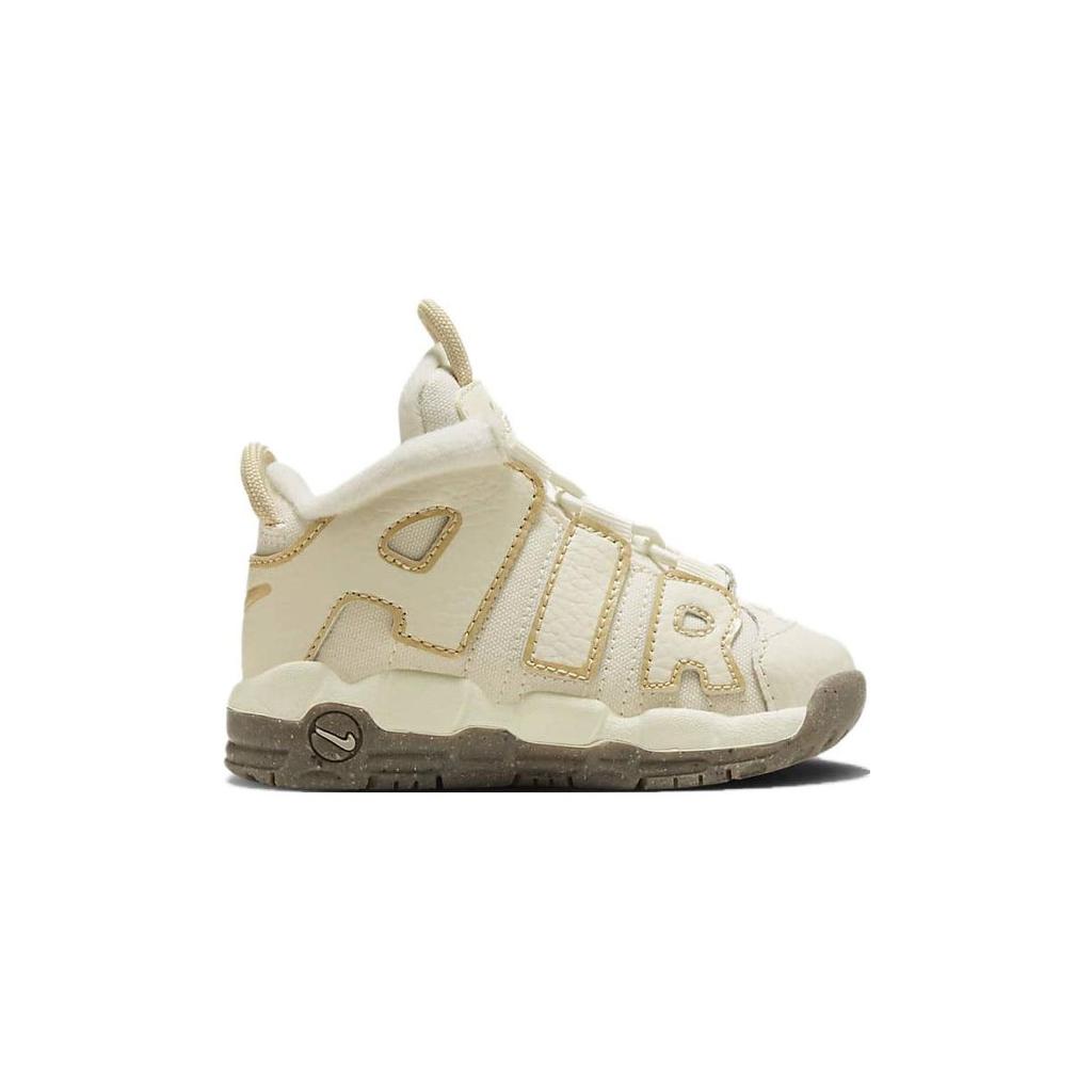 Nike Air More Uptempo TD Coconut Milk Team Gold Детские кроссовки Кремовые, темно-коричневые DX1941-100