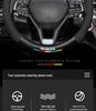 Совместимый замшевый чехол на руль для Honda: Accord, Civic, XRV, Spirior, Avancier, Odyssey - Противоскользящий дизайн.