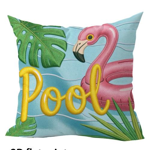 1/4Pcs Summer Themed Decorative Pillow Covers Sofa Bed Cushion Cover Home Bedroom Decoration, 2D Flat Printing