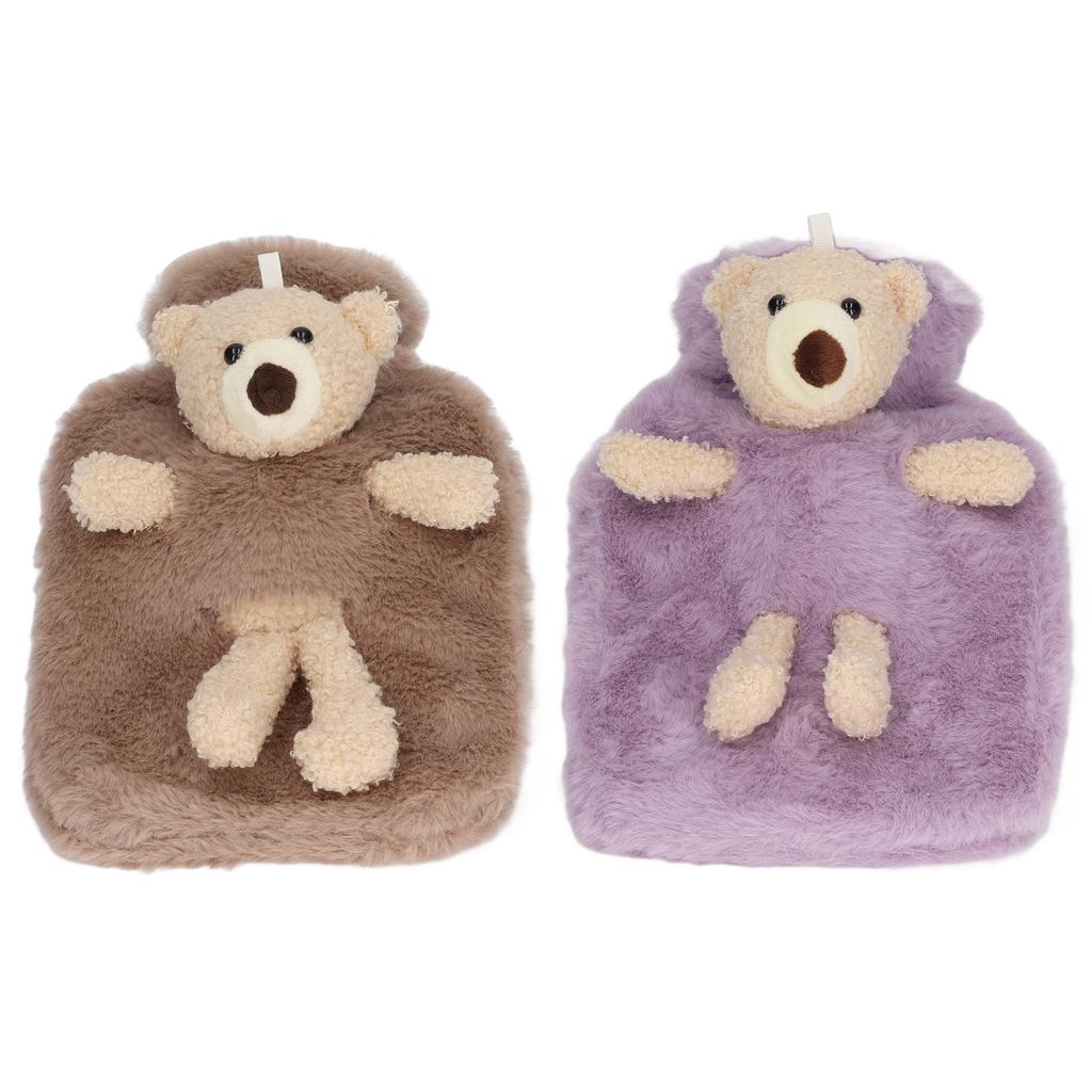 Hot Water Bag Multifunctional 1000ml Capacity Wide Mouth Cute Cartoon Hot Water Bottle for Homes Off