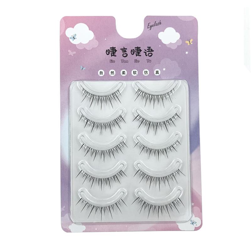 5 пар набора наращивания завитых ресниц. Различные стили повседневной природы. Накладные ресницы и макияж для ресниц. Специальные инструменты. Клей для ресниц.