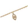 [K9124] - Gold Plated Anklet 'Eye of Fatma' White Gold - 10x6 Mm