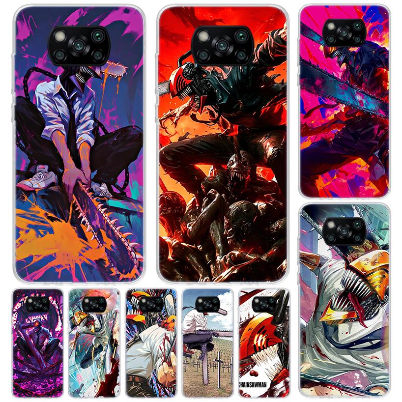 Чехол C-Chainsaw Man Denji для Xiaomi Poco X7 X6 X5 Pro X3 Nfc F7 Ultra Чехол для телефона F6 F5 X4 F4 Gt F3 M6 M5S M4 M3 Печатный корпус P