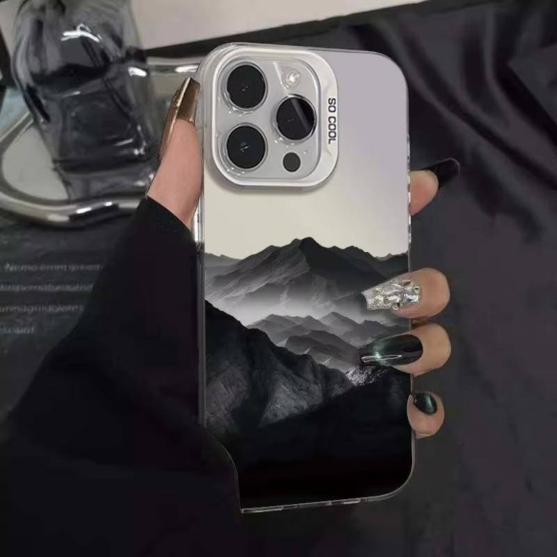 Чехол для телефона "Горный хребет Темного тумана" Для IPhone 17 16 15 14 Pro Max 13 12 11 Pro Max 7 8 Plus XS XR X 16E Жесткая крышка Чехол Funda