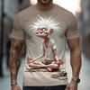 Летняя мужская футболка большого размера с 3D-печатью и 3D-рисунком персонажа - Юмористический и забавный дизайн, подходящий для вечеринки