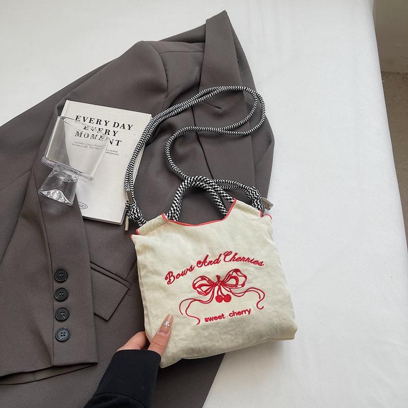 Stylish Dachshund Embroidered Nylon Crossbody Bag for Women - Autumn/Winter 2024 Collection