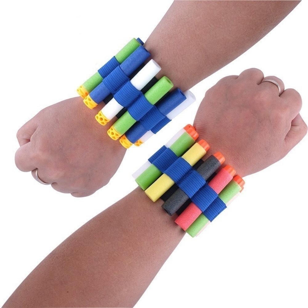 Toy Gun EVA Soft Bullet Wrist Strap Bomb Elastic Wrist Strap Accessory Bag  for Children's Outdoor Play Store Plastic Toy Bullet