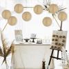 3PCS Linen Material Burlap Paper Lanterns Decorative Paper Lantern  Children's Birthdays