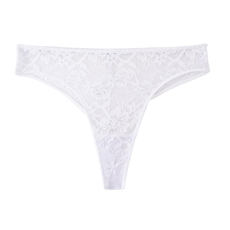 Plus Size Seamless Lace Thong: Comfortable, High Elasticity, Mid-High Waist, All-Cotton
