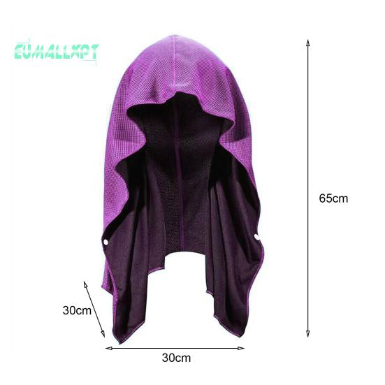 Охлаждающее полотенце с капюшоном, впитывающее пот, очень мягкое, защита от солнца, быстросохнущее полотенце для пота, накидка на шею, спортивные принадлежности