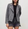 Stylish Gray Genuine Soft Suede Leather Jacket Women Handmade Biker Motorcycle