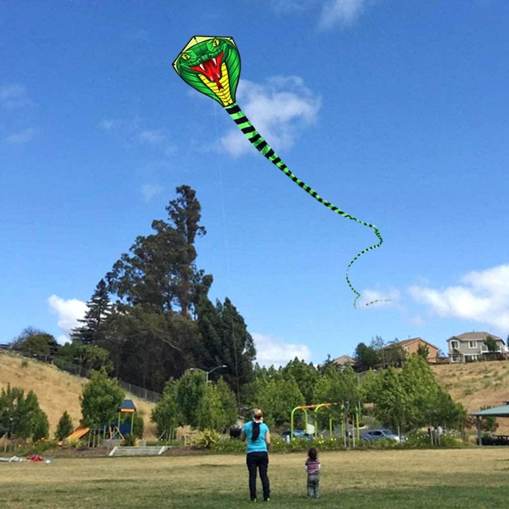 This snake-shaped kite is perfect for beginners. It's easy to assemble and launch. Suitable for adults and children, and ideal for family trips. 8