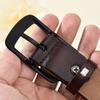 Womens Genuine Leather Belt With Square Pin Buckle Slim 2.8cm Width Retro Minimalist Waistband Jeans Office Wear