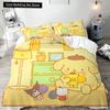 Пододеяльник Pompompurin Комплект постельного белья Наволочка Одеяло Чехол Комплект постельного белья Детский подарок 2 шт/3 шт Полный размер Односпальное Двуспальное