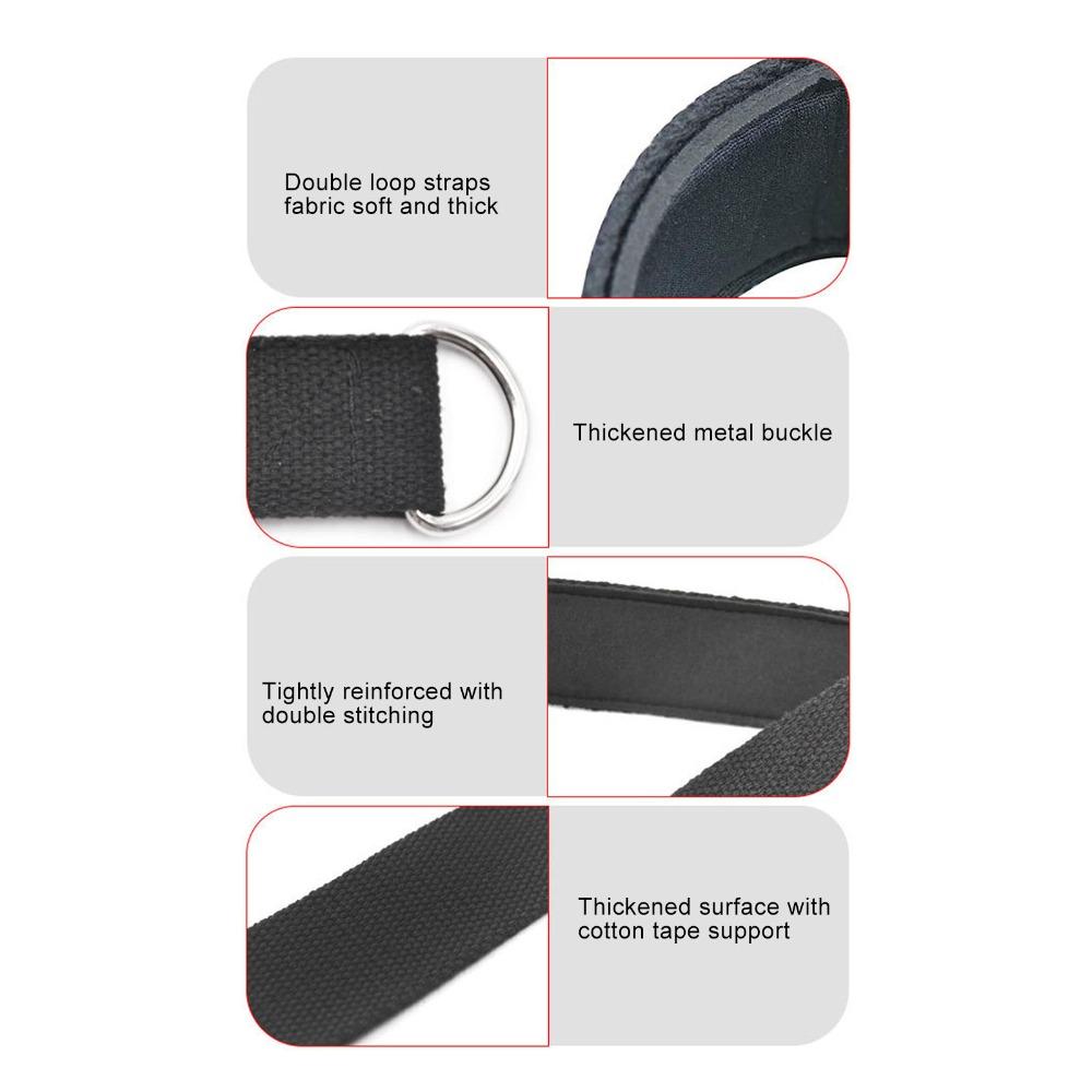 2PCS D-Ring Pilates Double Loop Straps Soft Padded Workout Straps Pilates Straps Yoga Exercise