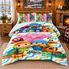 Pocoyó cartoon Pattern Bedding 3Pcs Set Bed Sheet And Pillowcases For Indoor Bedroom