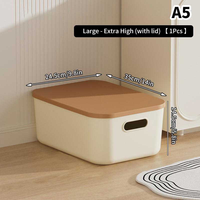 Настольный ящик для хранения всякой всячины с крышкой, ящик для одежды, пластиковая корзина для хранения, контейнер, органайзер для косметики, мелочей