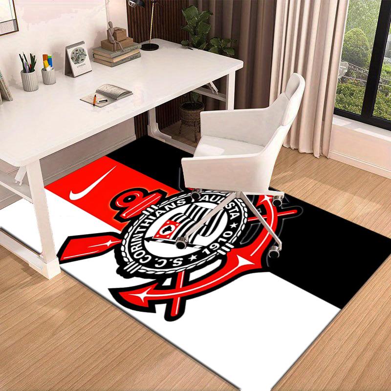 Sport Club Football Crest Printed Area Rug for Office, Chair Rug, Decorative Carpet Floor Mat, Large Size Fan gifts Christmas gifts