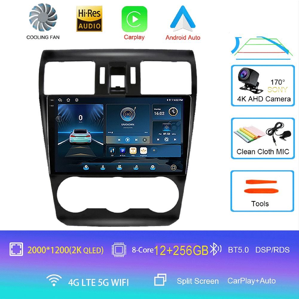 Android 14 Video Player Car Stereo Radio For Subaru Forester 4 SJ XV 2012-2015 4G Multimedia Navigation GPS Carplay 360 Camera