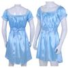 Shiny Soft Satin High Low Design Crossdress Lingerie Dress With Sash Nightwear Underwear For Men