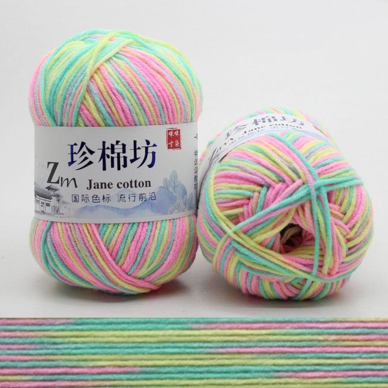 10 шт. Конфетный цвет DIY Плетеная корзина Хлопковая пряжа Ручное вязание Крючком Плед Тряпичная кукла Пряжа для вязания крючком