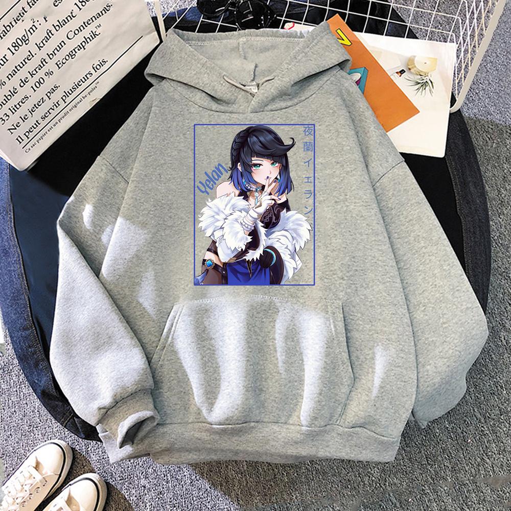 Горячая мужская толстовка с капюшоном в стиле аниме, уличная одежда, пуловер Genshin Impact, толстовки унисекс, топы с графикой, весенняя одежда Harajuku Y2k Sudaderas