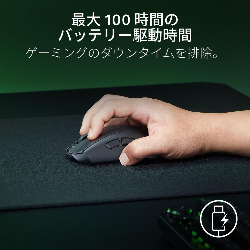 Razer Беспроводная игровая мышь Razer DeathAdder V3 HyperSpeed 55 г Маленькая Компактная форма обеспечивает естественный захват Совместимость с ручками Обеспечивает быструю и